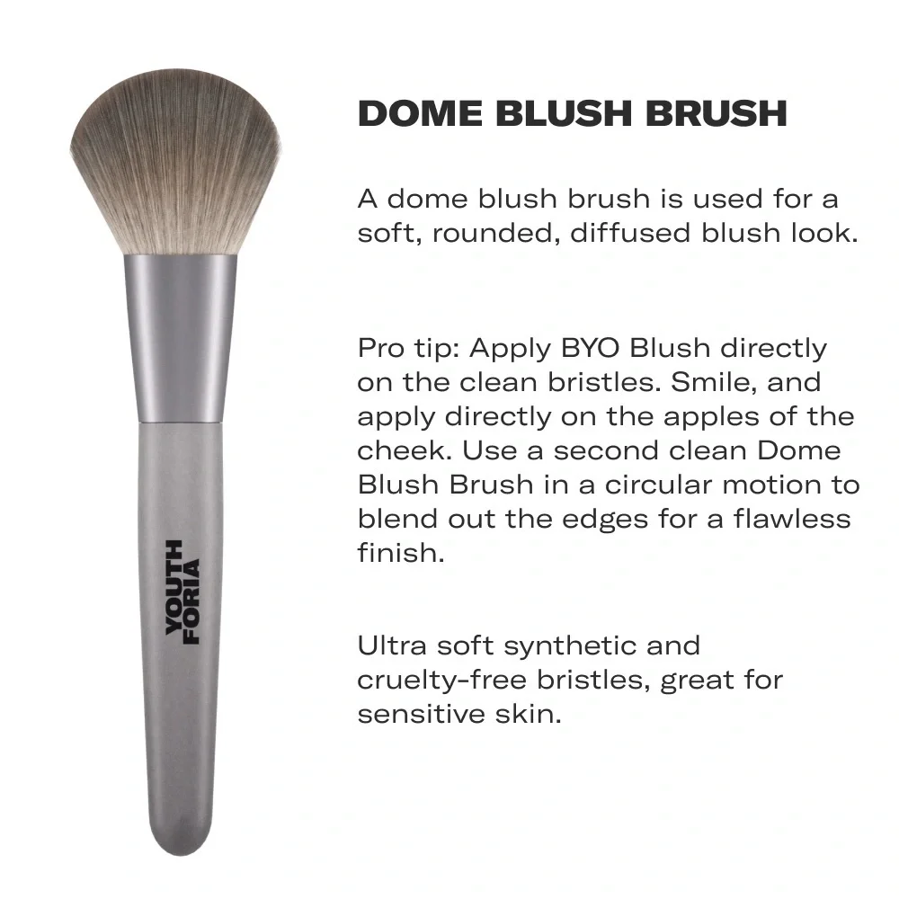 NEW IN BOX Youth Foria Dome Blush Brush ~ 103
